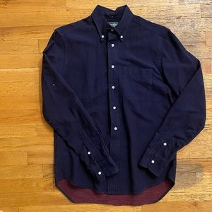 Men’s Gitman Brothers Navy Blue Men’s Buttondown / Red Detailing - Size Medium